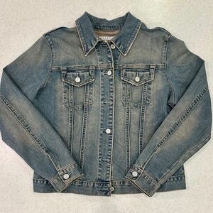 MINT GAP Denim Blue Jean Jacket ~ Stretch